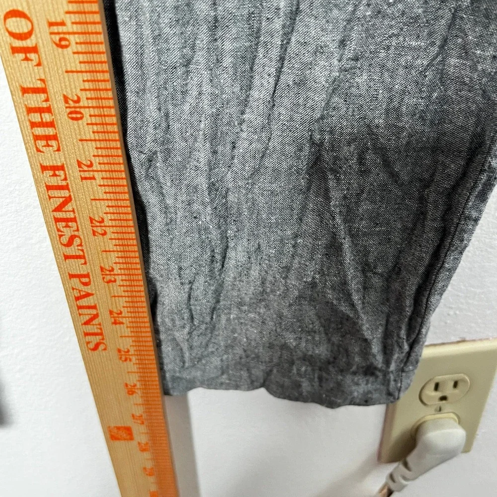 Uniqlo Linen Blend Pants Mens‎ Small Grey Straight Leg Casual Summer